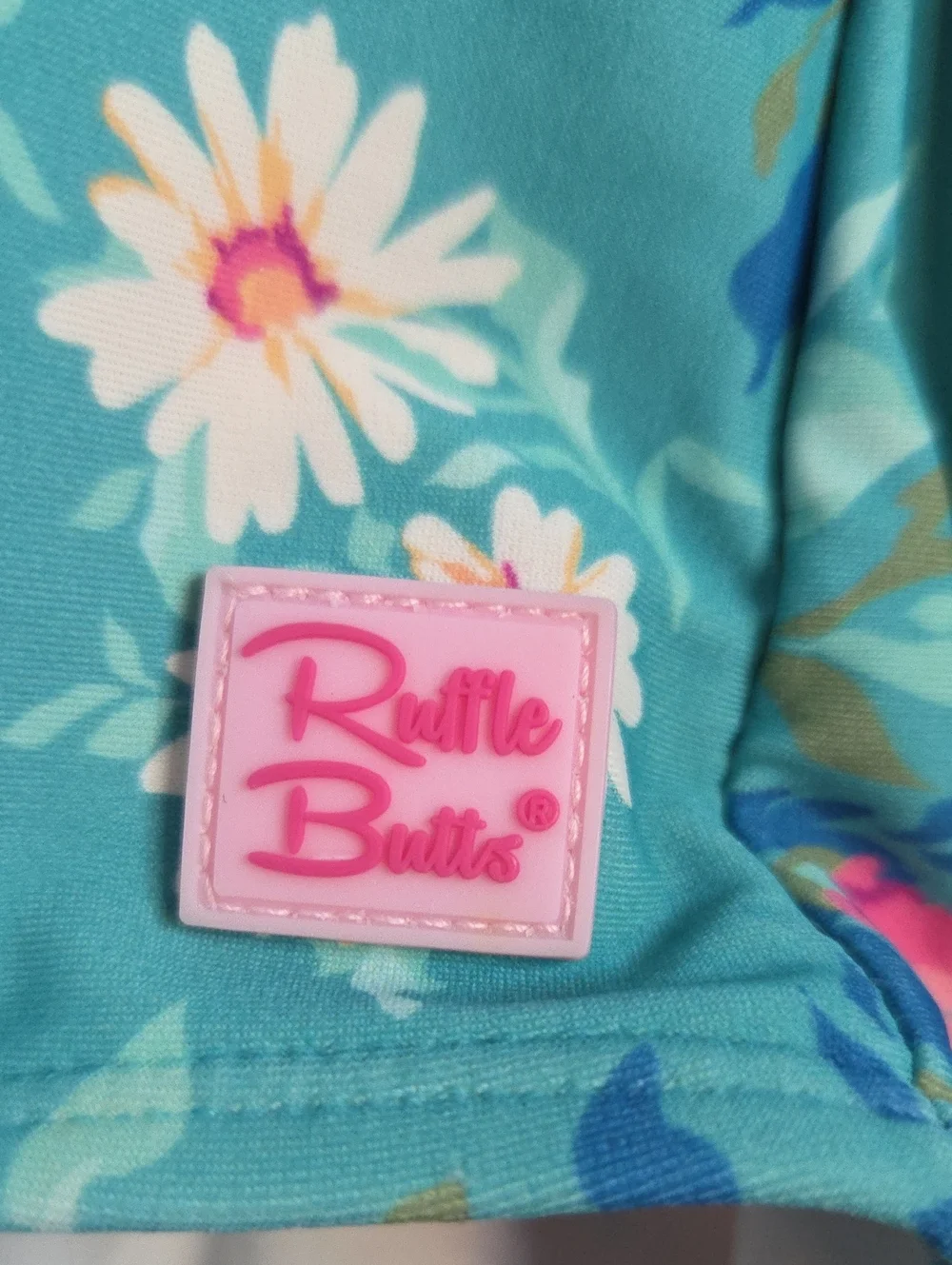 Ruffle Butts Size 12-18m Floral Swimsuit Fancy ME Floral Green Pink Floral